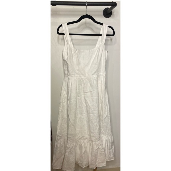 *Reformation Bucatini Dress Linen White - Picture 6 of 12